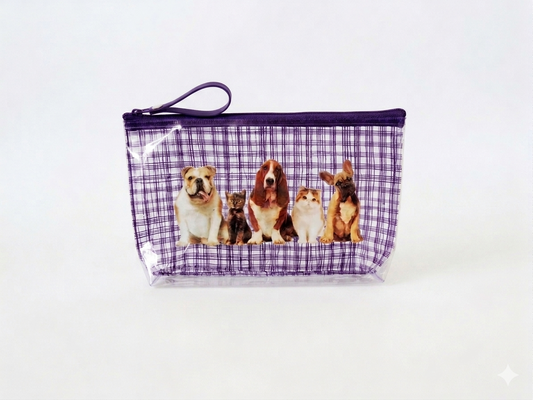 Scoop Dog and Cats Purple Pouch