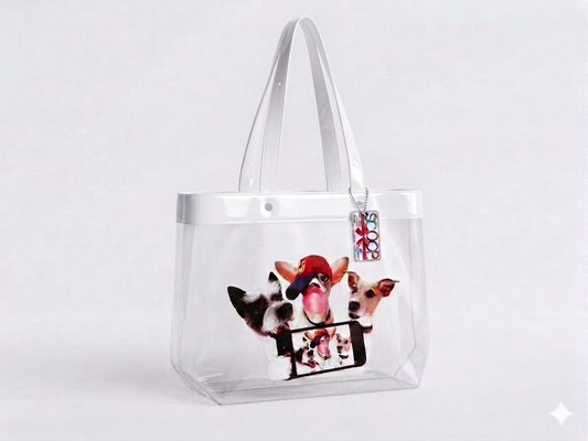 Scoop Dog Selfie White Tote Bag