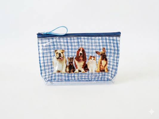 Scoop Dog and Cats Blue Pouch