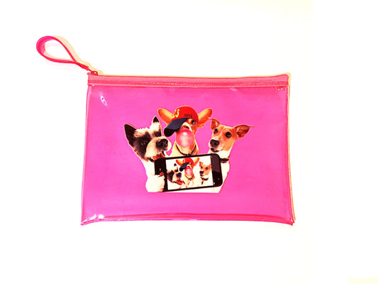 Scoop Pink Dog Selfie Flat Coscase